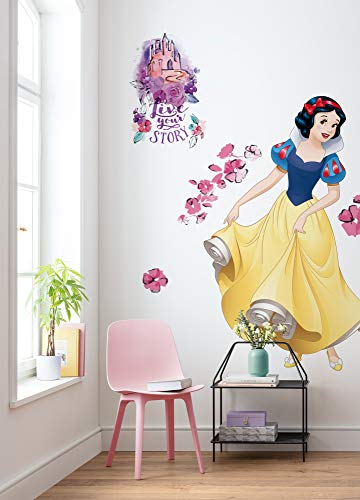 Komar Carta da parati fotografica in tessuto non tessuto con motivo Disney Snowwhite XXL, dimensioni: 127 x 200 cm, per cameretta dei bambini, ragazze, principessa, grande vita