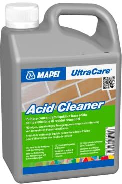 MAPEI Ultracare ACID CLEANER, Pulitore liquido multiuso contentrato a base acida per Gres Porcellanato, Piastrelle Ceramiche e Pietra, Tanica 1 Lt.