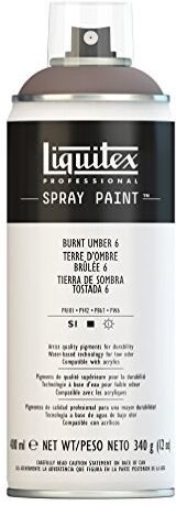 LIQUITEX Vernice Spray Professionale A Base D'acqua, Marrone (Terra D'Ombra Bruciata 6), 400ml, 1 Pezzo