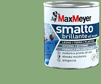 MAXMEYER Smalto All'Acqua Poliuretanico Brillante Verde Cina 0,125 L