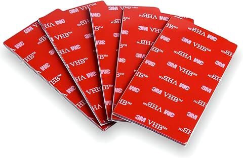 Dpm tapes 3M VHB Pads Nastro biadesivo Extraforte in schiuma acrilica rettangolari, Resistenza All'acqua e Alle Alte Temperature, per Auto, Casa e Ufficio (25 mm x 50 mm) (50 pezzi)