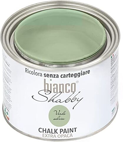 bianco Shabby CHALK PAINT Verde Salvia Pittura Shabby Chic Vintage per Mobili e Pareti EXTRA OPACO (500 ml)