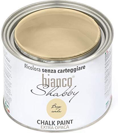 bianco Shabby CHALK PAINT Beige Corda Pittura Shabby Chic Vintage per Mobili e Pareti EXTRA OPACO (500 ml)