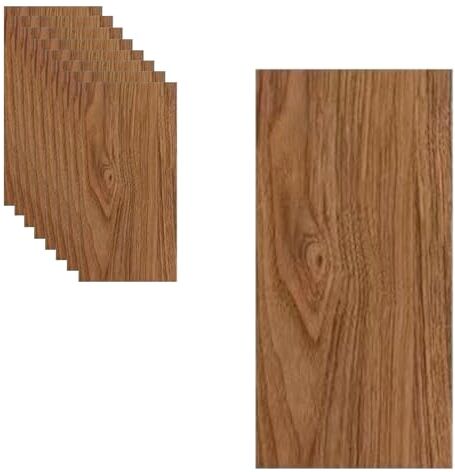 Oceano 8 Piastrelle Pavimento PVC Adesive Effetto Legno Parquet Marmo Listone Piastrelle Impermeabile Autoadesivo carta da parati soggiorno bagno cucina decorazione casa 30x15 cm (Legno Scuro)