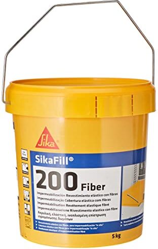 SIKA Fill 200 fibre, rosso tegole, vernice acrilica con fibre di vetro per impermabilizzazione di coperture visitabili e speciale per ponte di fessure 5 kg