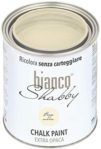 bianco Shabby CHALK PAINT Beige Sabbia per Mobili e Pareti Pittura Shabby Chic Vintage EXTRA OPACA (1 Litro)