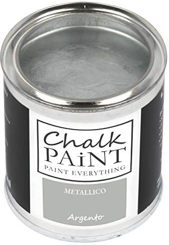 Chalk PAiNT PAINT EVERYTHING VERNICE METALLICA Professionale ARGENTO 250 ml Aderisce a tutti i materiali senza carteggiare