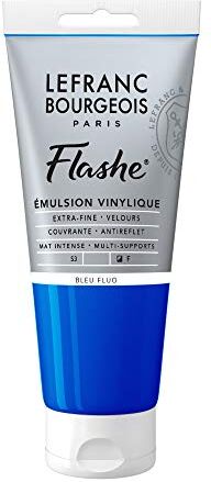 Lefranc Bourgeois Flashe Colori acrilici, Fluoblau, 80 ml (Congezione da 1), 80 unità