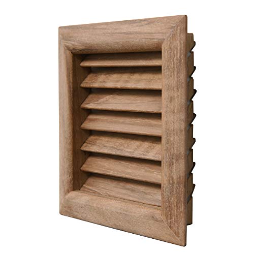 La Ventilazione Griglia di Ventilazione quadrata in legno teak, da incasso. Dimensioni 112x112 mm