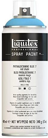 LIQUITEX Vernice Spray Professionale A Base D'acqua, Blu Di Ftalo 7 Tonalita' Rosso, 400ml, 1 Pezzo