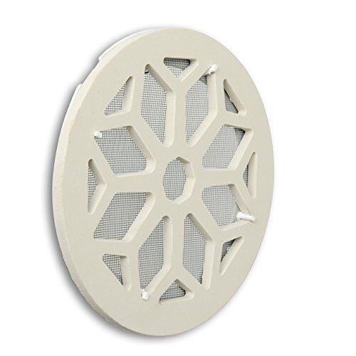 La Ventilazione Griglia di Ventilazione in Ceramica Gres, Bianco, diametro 200 mm