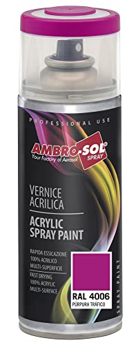 Ambro-Sol Smalto Vernice Bomboletta Spray 400 ml, Viola Porpora