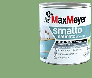 MAXMEYER Smalto All'Acqua Poliuretanico Satinato Verde Cina 0,75 L