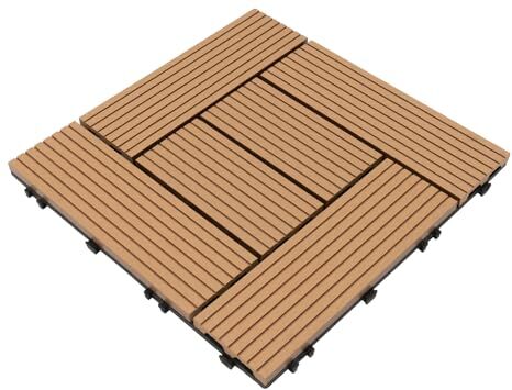 EurHomePlus Piastrelle per pavimenti da giardino, terrazze, balconi, pavimenti con drenaggio, facili da posare, 22 pezzi, 30 x 30 cm