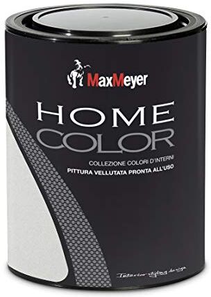 MAXMEYER Pittura colorata lavabile finitura metallizzata per interni Home Color ARGENTO 0,75 L