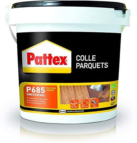 Pattex Colla per tutti i parquet, massicci e incollati, colla elastica, secchio da 7 kg