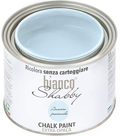 bianco Shabby CHALK PAINT Azzurro Provenzale Pittura Shabby Chic Vintage per Mobili e Pareti EXTRA OPACO (500 ml)