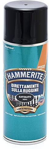 Hammerite Direttamente Sulla Ruggine Satinato Nero 400 ml Aerosol