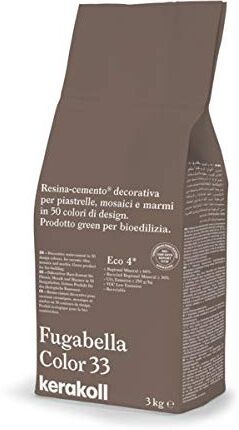 Kerakoll FUGABELLA COLOR 33 Sacco da 3 kg di stucco resina cemento decorativa per fughe