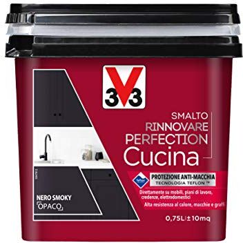 V33 Smalto Rinnovare Perfection Cucina Nero Smoky Opaco 0,75 L