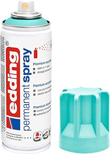 Edding 5200 Spray Permanente, Turchese Opulento Opaco, 200 Ml, Vernice Acrilica Premium per Dipingere e Decorare Vetro, Metallo, Legno, Ceramica, Plastica, Tela, Smalto Acrilico, Vernice Spray