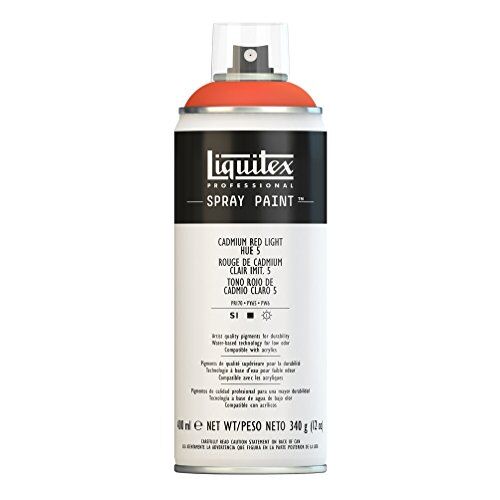 LIQUITEX Vernice Spray Professionale A Base D'acqua, Rosso Di Cadmio Chiaro Imitazione 5, 400ml, 1 Pezzo
