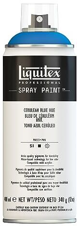 LIQUITEX Vernice Spray Professionale A Base D'acqua, Blu Di Ceruleo Imitazione, 400ml, 1 Pezzo