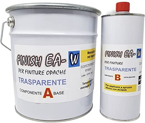 PROCHIMA , Finish EA W Opaco da 5 kg, Bicomponente Poliuretanico Alifatico a Base di Acqua, Prodotto Verniciante, Ideale da Utilizzare in Carrozzeria, Ottima Resistenza di Esposizione all'Esterno