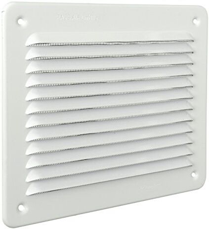 La Ventilazione Griglia Rettangolare da Sovrapporre, Alluminio Bianco, 193x165 mm