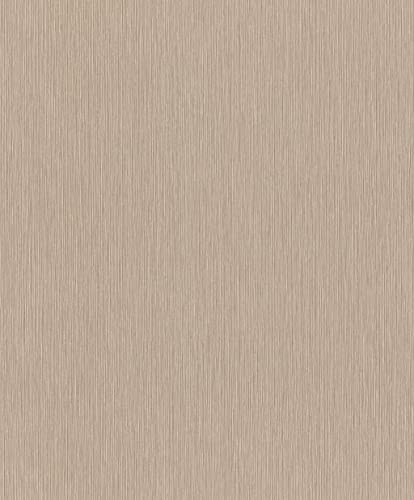 Rasch Carta da parati  – Carta da parati in tessuto non tessuto tinta unita beige con struttura tessile della collezione Perfecto VI – 10,05 m x 0,53 m (lunghezza x larghezza)