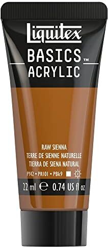 LIQUITEX Basics, Pittura Acrilica, Pigmenti per Artisti Monopigmentati, Resistente alla Luce, Durevole nel Tempo, Finitura Satinata, Tubetti da 22 ml, Terra di Siena Naturale