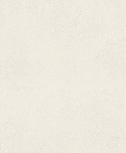 Rasch Carta da parati  della collezione b.b home passion VI – Carta da parati in tessuto non tessuto tinta unita in crema con struttura granulare, 10,05 m x 53 cm (lunghezza x larghezza)