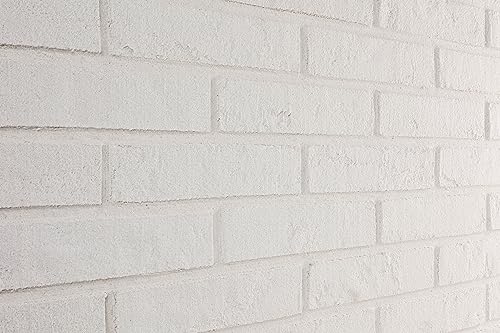 Elastolith Elabrick Bianco, Mattone flessibile, Listelli, 50x210 mm, mattonelle sottili decorazione parete, facile da applicare come mattonelle per esterno o piastrelle esterno, decorazioni parete casa.