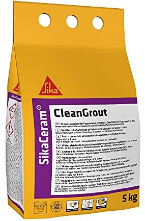 SIKA Ceram CleanGrout, Antracite Stucco cementizio per fughe a pavimento e a parete Idrorepellente Previene muffe, batteri e funghi 5kg