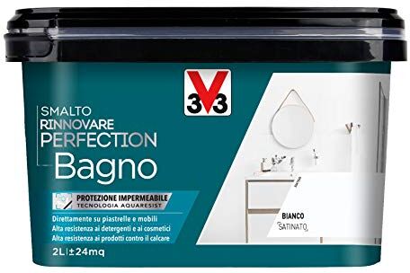 V33 Smalto Rinnovare Perfection Bagno Bianco Satinato 2 L