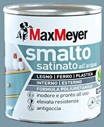 MAXMEYER Smalto All'Acqua Poliuretanico Satinato Denim 0,125 L