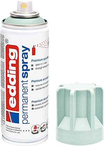 Edding 5200 Spray Permanente, Menta Mite Opaco, 200 Ml, Vernice Acrilica Premium per Dipingere e Decorare Vetro, Metallo, Legno, Ceramica, Plastica, Tela, Smalto Acrilico, Vernice Spray