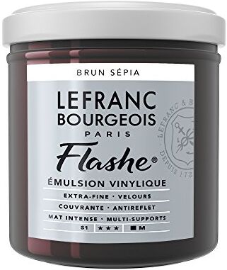 Lefranc Bourgeois Flashe  Pittura acrilica, colore marrone seppia, 125 ml