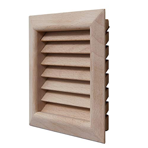 La Ventilazione Griglia di Ventilazione quadrata in legno faggio, da incasso. Dimensioni 112x112 mm