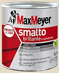 MAXMEYER Smalto a solvente per ferro e legno brillante AVORIO R1013 0,750 L