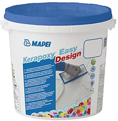 MAPEI Kerapox Easy Design, malta epossidica a due componenti, universale, decorativa, resistente agli acidi, con principio attivo batteriostatico e tecnologia BioBlock®.