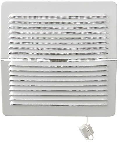 La Ventilazione Griglia di ventilazione quadrata pieghevole in Alluminio verniciato bianco con rete antinsetti, dimensioni 228x228 mm