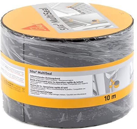 SIKA Multiseal, Grigio-Verde Nastro sigillante bituminoso Riparazione di tetti e coperture Impermeabile Rotolo da 100mm X 10m