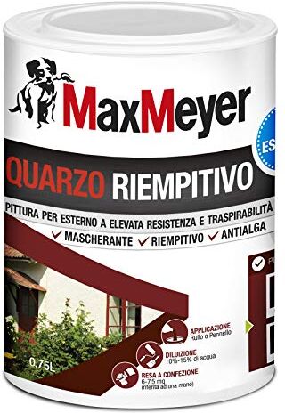 MAXMEYER Pittura per esterni Quarzo Riempitivo Antialga BIANCO 0,75 L