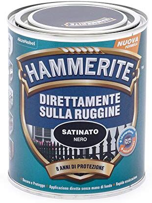 Hammerite Direttamente Sulla Ruggine Satinato Nero 0.75 l