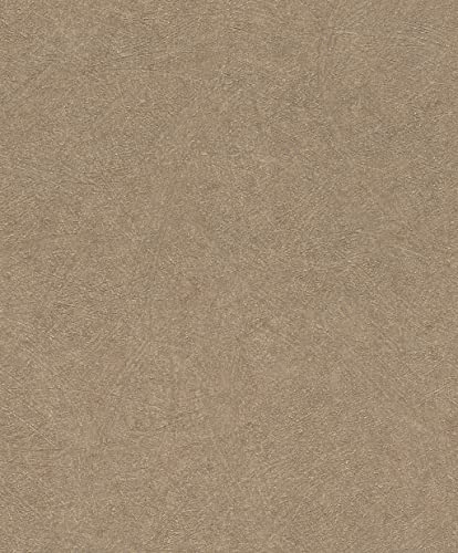 Rasch Carta da parati  Carta da parati in tessuto non tessuto marrone e oro, con struttura 3D e effetto invecchiato della collezione Concrete, 10,05 x 0,53 m (L x P)