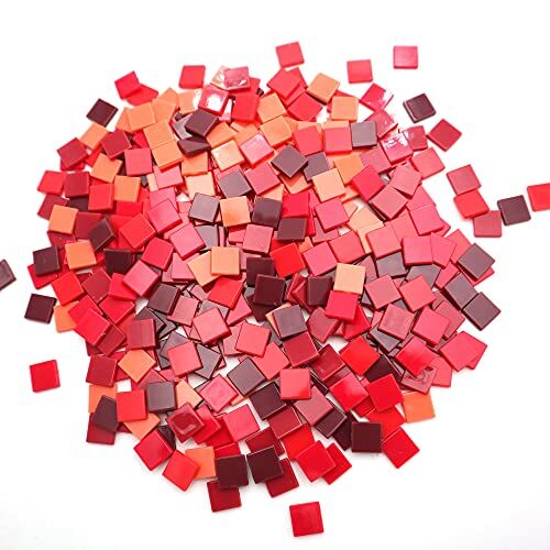 Armena Pietre per mosaico, in acrilico, 1 x 1 cm, colore: Rosso