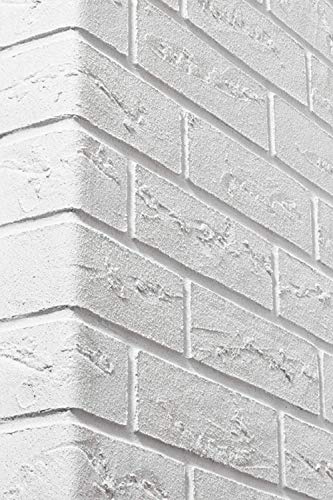 Elastolith Elabrick, Mattone flessibile, Listelli Bianco, 50x210 mm, mattonelle sottili decorazione parete casa, facile da applicare come piastrelle esterno