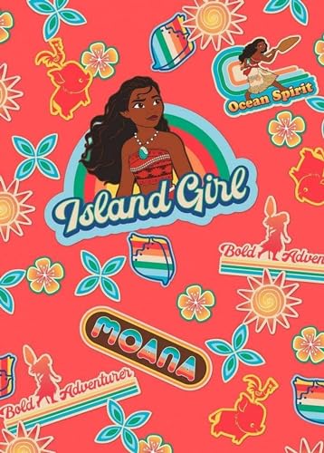 Komar Disney   Carta da parati fotografica in tessuto non tessuto, motivo "Moana Island Girl", dimensioni: 200 x 280 cm (larghezza x altezza), motivo Vaiana