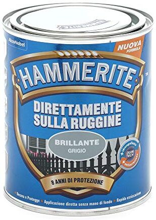 Hammerite Direttamente Sulla Ruggine Brillante Grigio 0.75 l